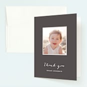 "Year in My Life" - Children's Birthday Party Thank You Cards in Cotton by Robin Ott - Front