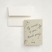 "Sweets & Treats" - Children's Birthday Party Thank You Cards in Licorice by Sarah Rosenthal - Front
