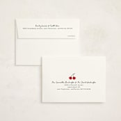"Cherries" - Children's Birthday Party Thank You Cards in Tomato by Kelly Watkins - FREE Recipient Addressing