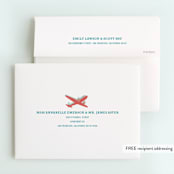 "ready, set, jet!" - Children's Birthday Party Thank You Cards in Teal by Susan Asbill - FREE Recipient Addressing