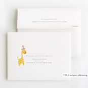 "Jungle Party Animals" - Children's Birthday Party Thank You Cards in Zoo by Sara Berrenson - FREE Recipient Addressing