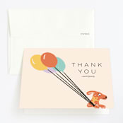 "Birthday Bus" - Children's Birthday Party Thank You Cards in Sour Apple by Shiny Penny Studio - Front