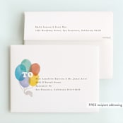 "Up, Up and Away" - Children's Birthday Party Thank You Cards in Rainbow by Creo Study - FREE Recipient Addressing