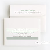 "Targeted" - Children's Birthday Party Thank You Cards in Neon Green by Melissa Egan of Pistols - FREE Recipient Addressing