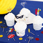 "Superhero Cupcake Decorating Set" - Party Baking Cups in multicolor by Jollity and Co