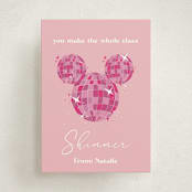 "you make the class shimmer" - Classroom Valentines in Peony by CDesignbychen - Front