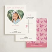 "you make the class shimmer" - Classroom Valentines in Peony by CDesignbychen - Back of Card Options