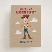 "Disney and Pixar's Toy Story Favorite Deputy" - Classroom Valentines in Rustic by Oma N. Ramkhelawan - Front