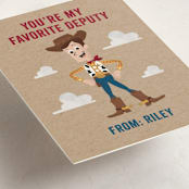 "Disney and Pixar's Toy Story Favorite Deputy" - Classroom Valentines in Rustic by Oma N. Ramkhelawan - Detail