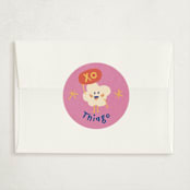 "Happy pop" - Classroom Valentines in Pink Candy by Leia Matt - Matching Custom Sticker