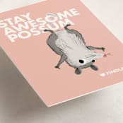 "Awesome Possum" - Classroom Valentines in Rose by mo kelley - Detail