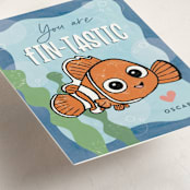 "Disney and Pixar's Finding Nemo Fin-tastic" - Classroom Valentines in Ocean by Pixel and Hank - Detail