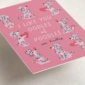"Oodles of Poodles" - Classroom Valentines in Pinky by mo kelley - Detail