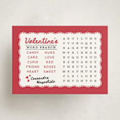 "word search" - Classroom Valentines in Strawberry by Kamala Nahas - Front