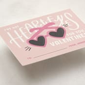 "Heart Eyes Sunglasses" - Classroom Valentines in Bubblegum by Olivia Goree - Detail
