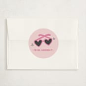 "Heart Eyes Sunglasses" - Classroom Valentines in Bubblegum by Olivia Goree - Matching Custom Sticker