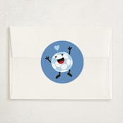 "Let's KICK IT!" - Classroom Valentines in Sky by Terri Trigger - Matching Custom Sticker
