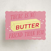 "Butter Friend" - Classroom Valentines in Flamingo by Jackie Crawford - Front
