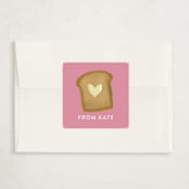 "Butter Friend" - Classroom Valentines in Flamingo by Jackie Crawford - Matching Custom Sticker