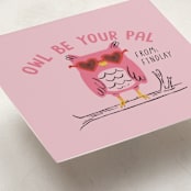 "Owl Be Your Pal" - Classroom Valentines in Pinky by mo kelley - Detail