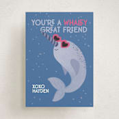 "Narwhal" - Classroom Valentines in Ocean by Jenna Holcomb - Front