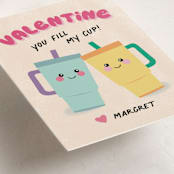 "Fill my cup" - Classroom Valentines in Candy by Pixel and Hank - Detail