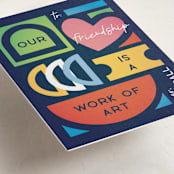 "Art of friendship" - Classroom Valentines in Navy by Ana de Sousa - Detail