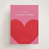 "Vibes" - Classroom Valentines in Hot Pink by Erin L. Wilson - Front