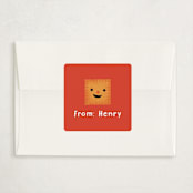 "Cheezy" - Classroom Valentines in Peach by Annie Holmquist - Matching Custom Sticker