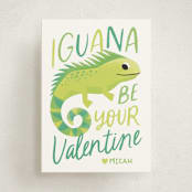 "Iguana Love" - Classroom Valentines in Grass by Jessie Steury - Front