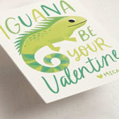"Iguana Love" - Classroom Valentines in Grass by Jessie Steury - Detail