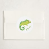 "Iguana Love" - Classroom Valentines in Grass by Jessie Steury - Matching Custom Sticker