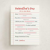 "Valentine Mad Libs" - Classroom Valentines in Cherry by Shirley Lin Schneider - Front