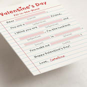"Valentine Mad Libs" - Classroom Valentines in Cherry by Shirley Lin Schneider - Detail