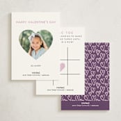 "Sweet Squid" - Classroom Valentines in Lilac by Jessie Steury - Back of Card Options