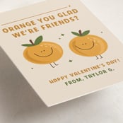 "Orange You Glad?" - Classroom Valentines in Coconut by Olivia Goree - Detail