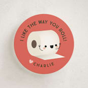 "I Like The Way You Roll" - Classroom Valentines in Cranberry by Itsy Belle Studio - Front