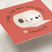 "I Like The Way You Roll" - Classroom Valentines in Cranberry by Itsy Belle Studio - Detail