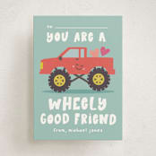 "Wheely good friend" - Classroom Valentines in Seafoam by Creo Study - Front