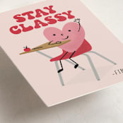 "Stay Classy" - Classroom Valentines in Cherry by mo kelley - Detail