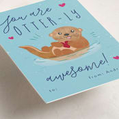 "otter-ly adorbable friend" - Classroom Valentines in Pool by Kanika Mathur - Detail