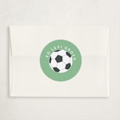 "Soccer Team" - Classroom Valentines in Mint by Alethea and Ruth - Matching Custom Sticker