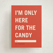 "Here for the Candy" - Classroom Valentines in Heart by Stephanie Hawkes - Front