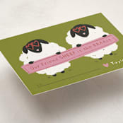 "Friend Sheep" - Classroom Valentines in Avocado by Jenna Holcomb - Detail