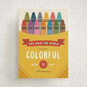 "Crayon Box" - Classroom Valentines in Lemondrop by Michelle Taylor - Front
