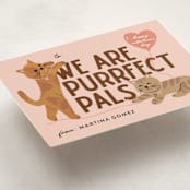 "purrfect pals" - Classroom Valentines in Peach by Jennifer Lew - Detail