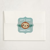 "Hanging Out" - Classroom Valentines in Eucalyptus by Jennifer Lew - Matching Custom Sticker