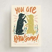"You Are Pawsome" - Classroom Valentines in Clementine by Shiny Penny Studio - Front