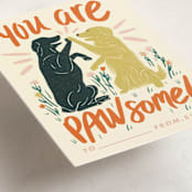 "You Are Pawsome" - Classroom Valentines in Clementine by Shiny Penny Studio - Detail
