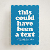 "Text" - Classroom Valentines in True Blue by Lea Delaveris - Front